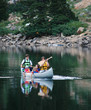 Family Canoeing at Lake