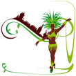 Danseuse de samba -verdure chocolat Danseuse de samba -verdure chocolat