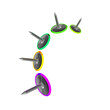 set of different drawing pins