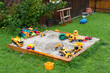 sandbox and toys