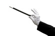 Hand holding a magic wand
