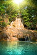beautiful waterfall in forest