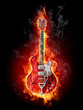 Burning guitar