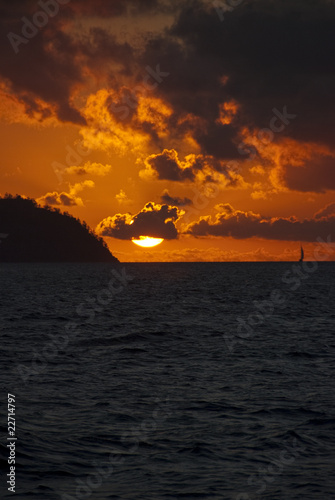 Photo: Sunset in the Whitsunday Islands Sunset in the Whitsunday Islands