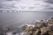 The north-sea in Zeeland / NL with the long Zeelandbrug.