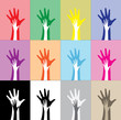 hands silhouettes