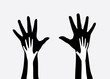 hands silhouettes