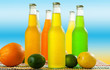Cold beverages with fruits