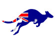 Nationalflagge von Australien mit Känguru