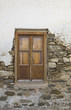 The old window at a destroyed building