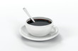 Illustration: Close up of a cup of coffee including a spoon Close up of a cup of coffee including a spoon
