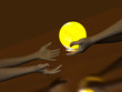 Hand and Luminous globe