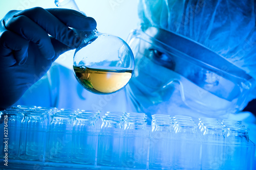 Photo: laboratory technician at the work laboratory technician at the work