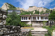 Old houses and famous sand Pyramids in Melnik town, Bulgaria Old houses and famous sand Pyramids in Melnik town, Bulgaria