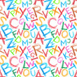 Crayon alphabet seamless