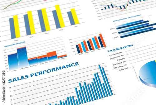 Photo: selection of financial and economic graphs selection of financial and economic graphs