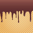 chocolate on wafer