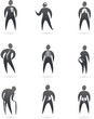 Vector: X-ray styled body organ icons X-ray styled body organ icons