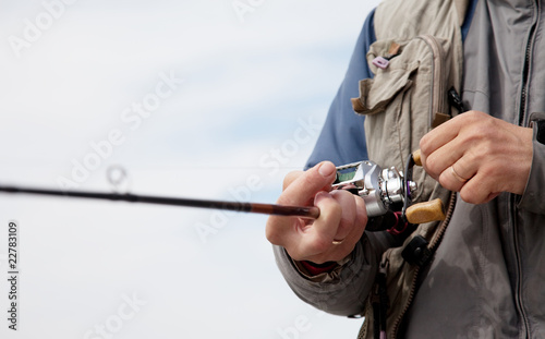 Photo: fishing reel fishing reel