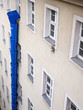 Blaue Schuttrutsche
