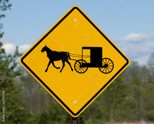Photo: Horse and Buggy Warning Horse and Buggy Warning