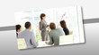 Montage of confident business people doing a presentation