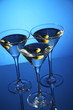 Martini glass with olive inside
