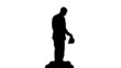 Man shadow dancing against special background in Hd