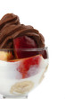 chocolate cream with fruits