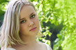 Young beautiful woman in spring park Young beautiful woman in spring park