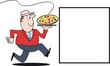 Pizza delivery cartoon