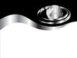 A black and silver business card template