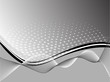 A black, siver and white business card template