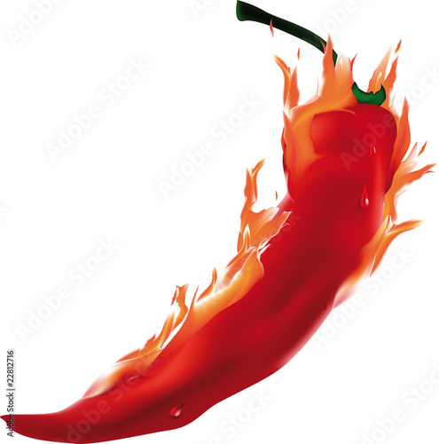 Vector: Burning pepper Burning pepper