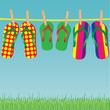 Slippers on a rope