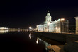 The building of the Odditorium at night