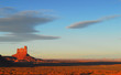 Dramatic sunset in Monument Valley