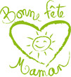 Vector: Fete des mères - coeur joyeux nature Fete des mères - coeur joyeux nature