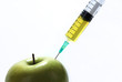 Genetically modified apple, genetically modified food concept