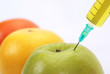 Genetically modified fruits, genetically modified food concept