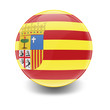 Esfera brillante con bandera Aragon