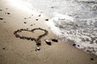 Heart at the beach