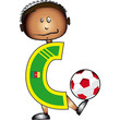 Alphabet Football lettre C Alphabet Football lettre C