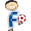 Alphabet Football lettre F Alphabet Football lettre F
