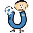 Alphabet Football lettre U Alphabet Football lettre U