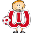 Alphabet Football lettre W Alphabet Football lettre W