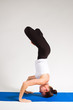 young yoga girl doing exercise