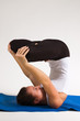 young yoga girl doing exercise