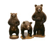 Foto: three brown bears isolated on white background three brown bears isolated on white background