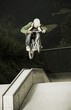 BMX rider in mid-air